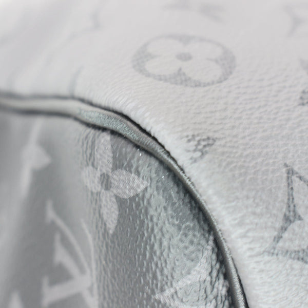 LOUIS VUITTON Keepall 50 Bandouliere Monogram Eclipse Travel Bag Black