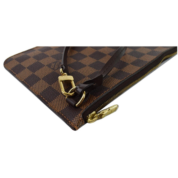 LOUIS VUITTON Pochette Wristlet Pouch Damier Ebene Neverfull MM Brown