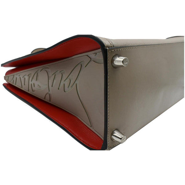 CHRISTIAN LOUBOUTIN Paloma S Medium Leather Tote Bag Gray