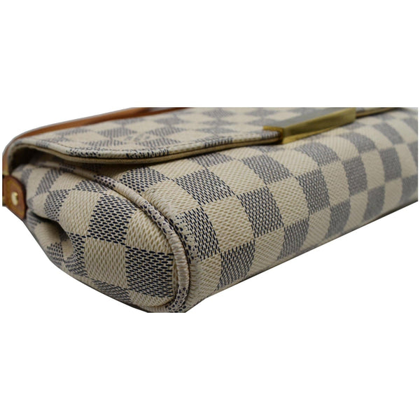 LOUIS VUITTON Favorite MM Damier Azur Crossbody Bag White