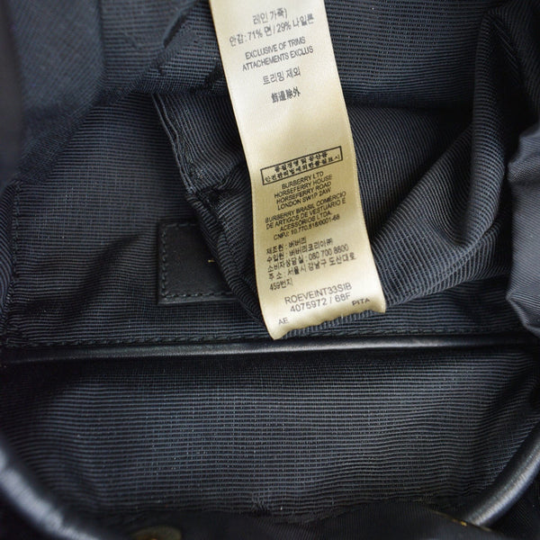 BURBERRY Technical Rucksack Nylon Backpack Bag Black