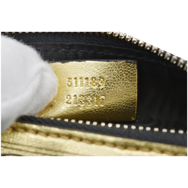 GUCCI Moon Steller Guccy Leather Crossbody Bag Gold 511189