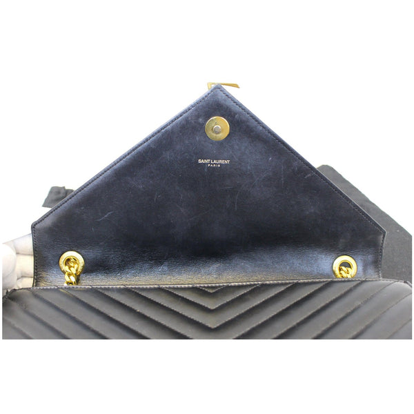 YVES Saint Laurent Large Envelope Chain Shoulder Bag Black