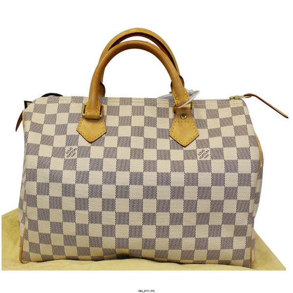 LOUIS VUITTON Speedy 30 Damier Azur Satchel Handbag-US