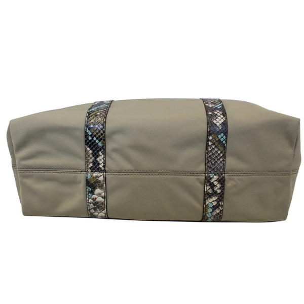 Henri Bendel Jetsetter Snake Convertible Backpack Brown