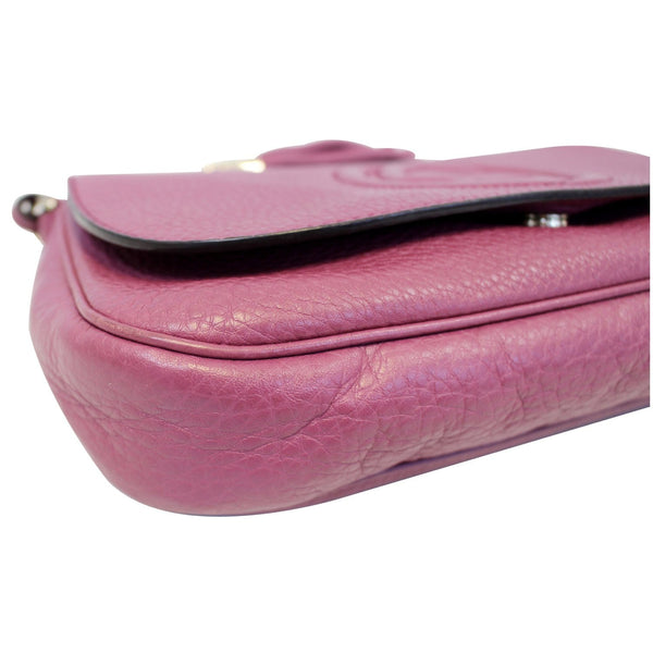 GUCCI Soho Chain Purple Leather Crossbody Bag-US