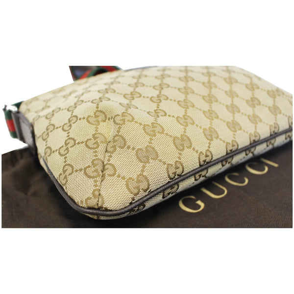 GUCCI GG Canvas Web Shoulder Crossbody Bag Beige 189749-US