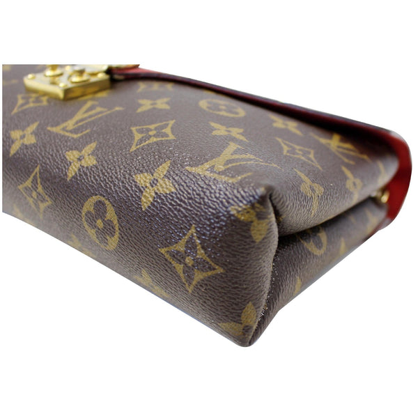 LOUIS VUITTON Pallas Chain Monogram Canvas Crossbody Bag Brown