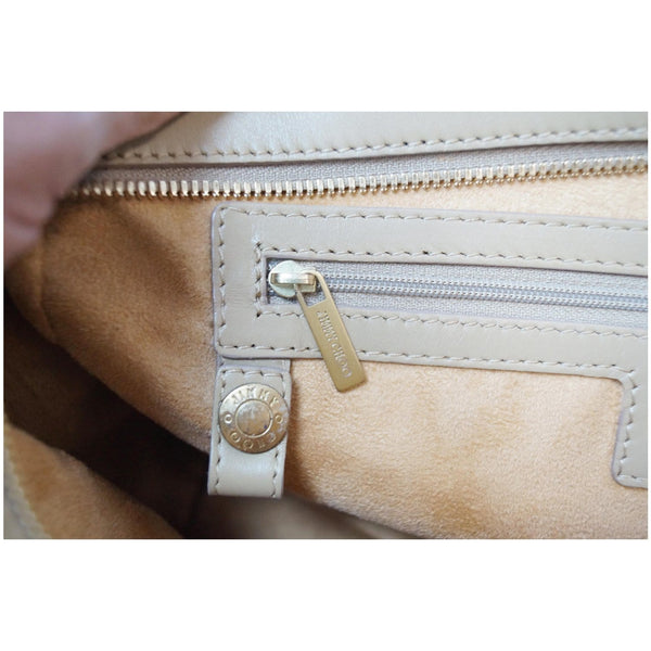 JIMMY CHOO Catherine Quilted Flap Box Satchel Bag Beige