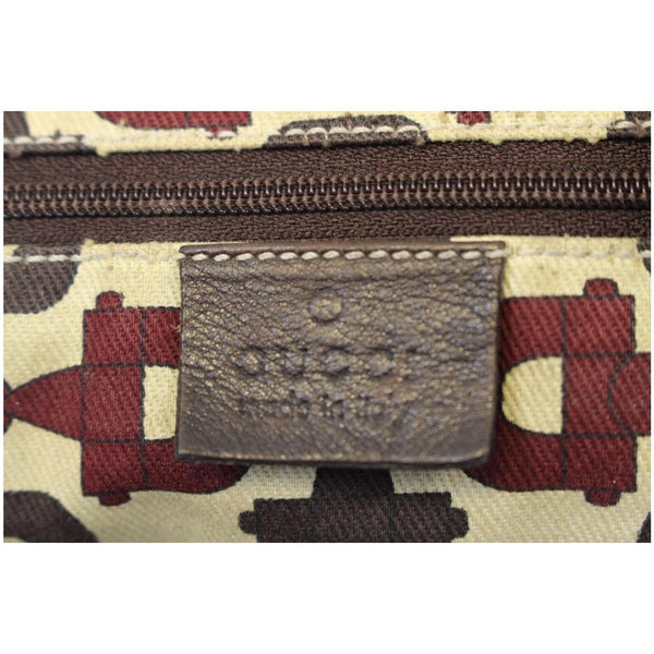 GUCCI Abbey Medium Leather Tote Shoulder Bag Dark Brown-US