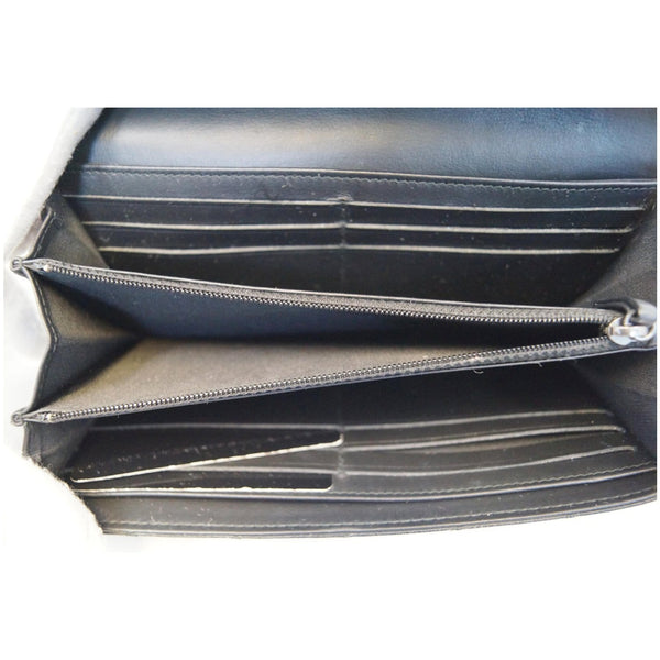 Chanel Boy Large Flap Lambskin Leather Wallet Black pockets view