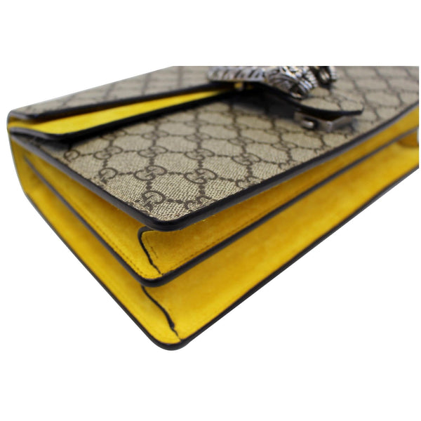 GUCCI Dionysus Small GG Supreme Canvas Shoulder Bag Beige 400249