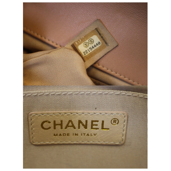 CHANEL Medium Boy Patent Leather Flap Bag Light Pink