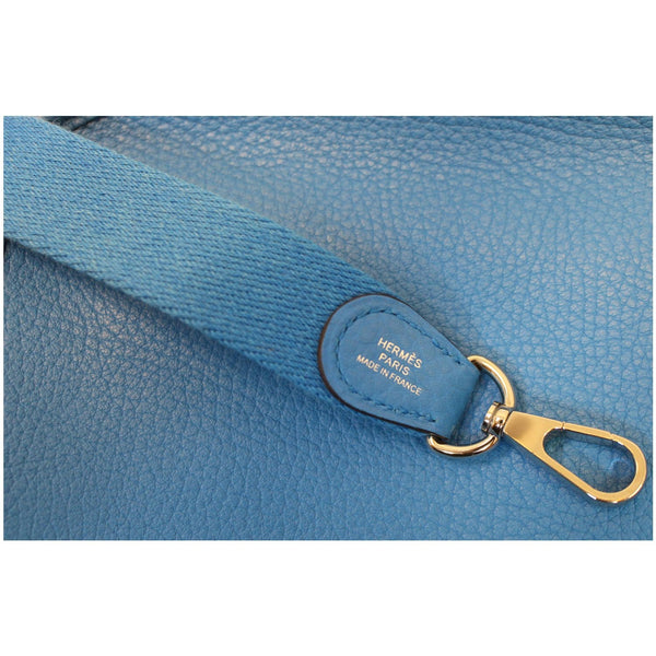 HERMES Evelyne III TPM Taurillon Clemence Shoulder Crossbody Bag Blue