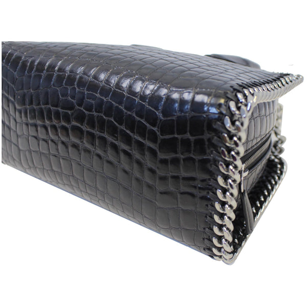 STELLA MCCARTNEY Falabella Box Crocodile Top Handle Bag Black