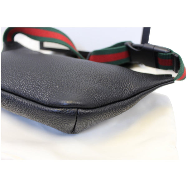 GUCCI Print Leather Black Belt Waist Bum Bag 527792-US