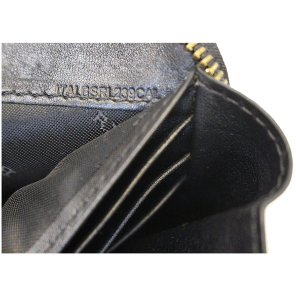 BURBERRY Elmore House Check Calfskin Zip Around Wallet Black-US