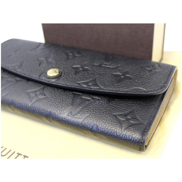 LOUIS VUITTON Emilie Monogram Empreinte Leather Wallet Black-US