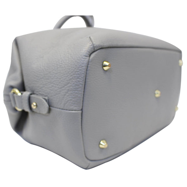 Versace Collection Pebbled Leather Shoulder Bag Grey