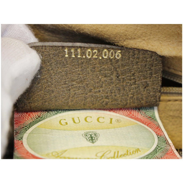 GUCCI Boston Doctor GG Canvas Satchel Handbag Taupe-US