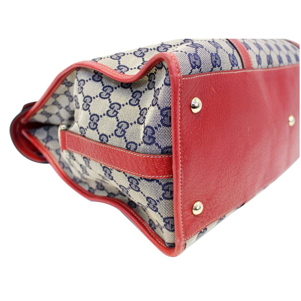 GUCCI GG Monogram Canvas Work Tote Bag Navy/Red