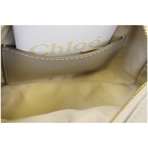 Chloe Embroidered Little Horses Leather Belt Bum Bag Grey interior