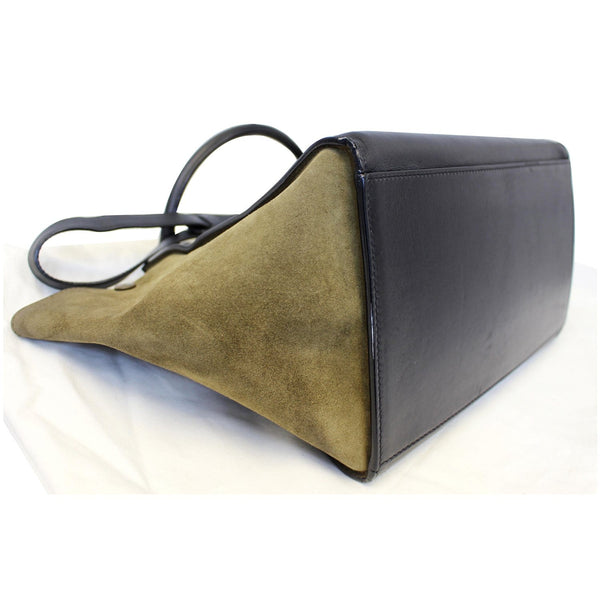 Celine Python & Black Leather Trapeze Bag- Bottom left view