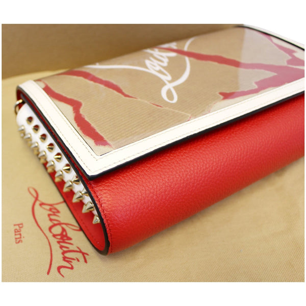 Christian Louboutin Paloma Kraft Loubi Clutch Crossbody Bag-US