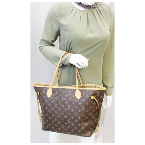 LOUIS VUITTON Neverfull MM Monogram Canvas Tote Bag