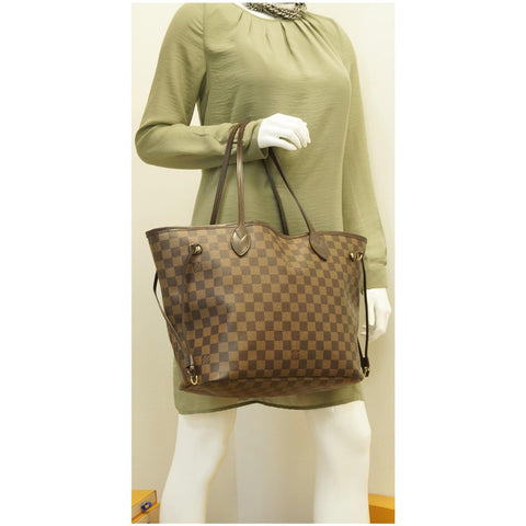 Louis Vuitton Neverfull MM Damier Ebene Tote Bag Brown for women