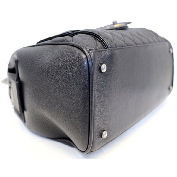 CHANEL Metallic Grained Calfskin Quilted Leather Bowling Bag-US