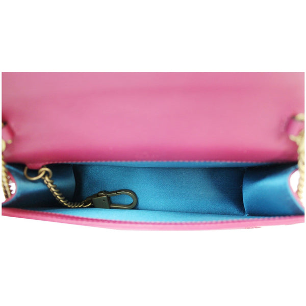 GUCCI Marmont Velvet Love Mini Pearl Embroidered Shoulder Bag Pink