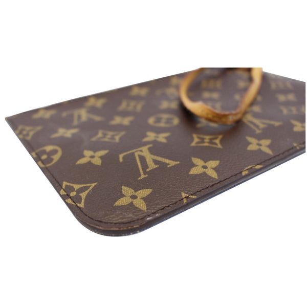 LOUIS VUITTON Pochette Wristlet Pouch Monogram Canvas Neverfull MM/GM Brown