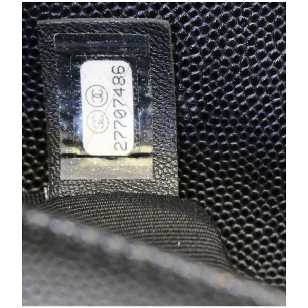 CHANEL Medium Boy Flap Caviar Leather Shoulder Bag Black