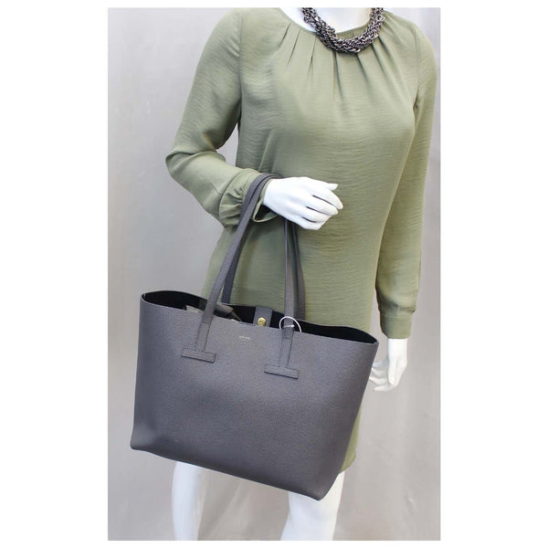 Tom Ford Large Grained Leather T Tote Bag for women