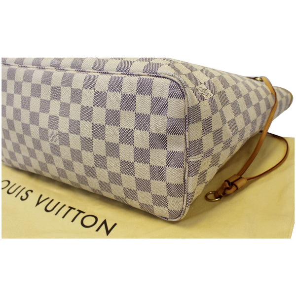 Louis Vuitton Neverfull MM Damier Azur White Bag - back view