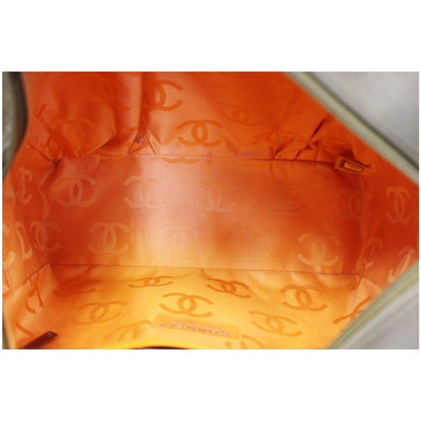 CHANEL Cambon Line Leather Shoulder Bag Dark Green