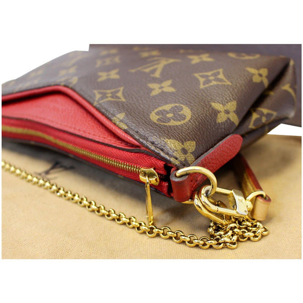 LOUIS VUITTON Pallas Monogram Canvas Clutch Crossbody Bag Brown-US