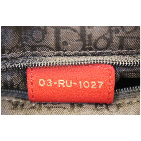 CHRISTIAN DIOR Plisse Pleated Leather Hobo Bag Red-US