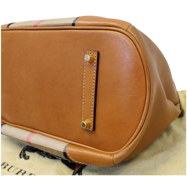 BURBERRY Blaze House Check and Leather Shoulder Bag Brown-US