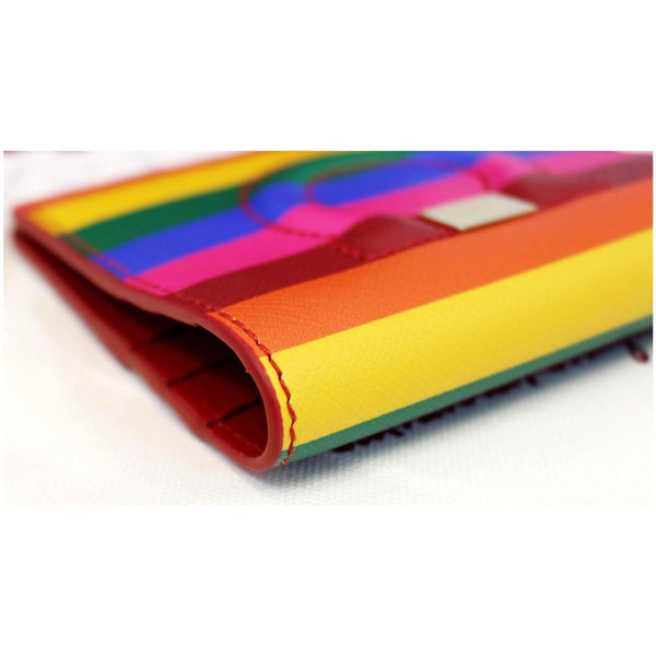 SALVATORE FERRAGAMO Gancini Rainbow Leather Card Case-US