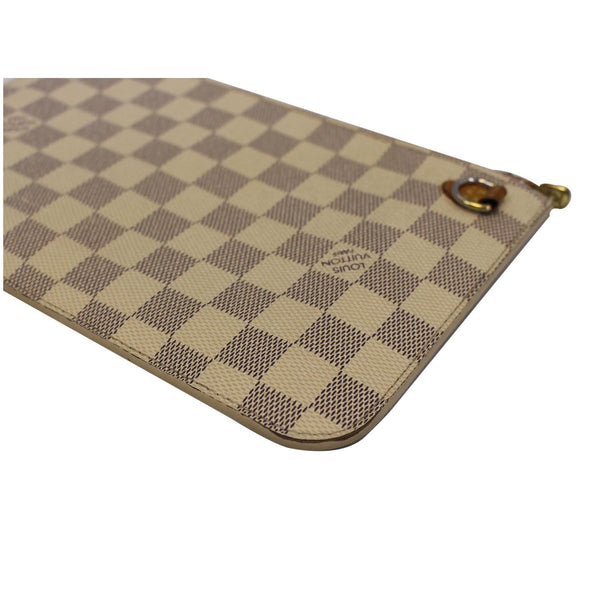 LOUIS VUITTON Pochette Wristlet Pouch Damier Azur Neverfull MM White