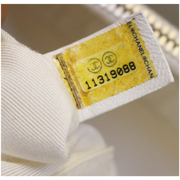 CHANEL Grand Shopping Quilted Caviar Leather Tote Bag White-US