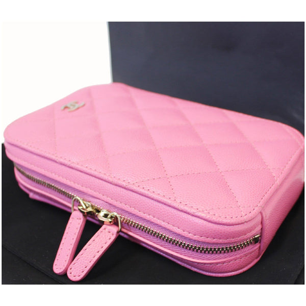 CHANEL Wallet On Chain WOC Caviar Leather Phone Holder Pink-US