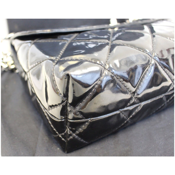 CHANEL Sac Rabat Patent Leather Shoulder Bag-US