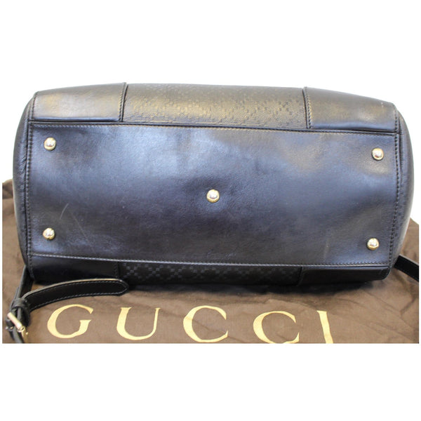 GUCCI Bright Diamante Medium Top Handle Bag Black