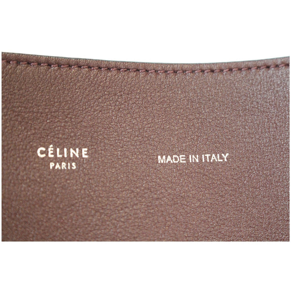 CELINE Twisted Cabas Small Smooth Calfskin Tote Bag Burgundy