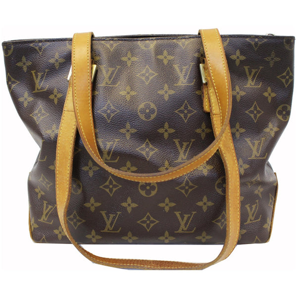 LOUIS VUITTON Cabas Piano Monogram Canvas Shoulder Bag Brown