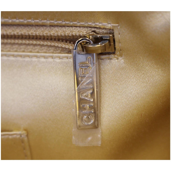 CHANEL Tweed We Need Metallic Lambskin Leather Clutch Gold-US