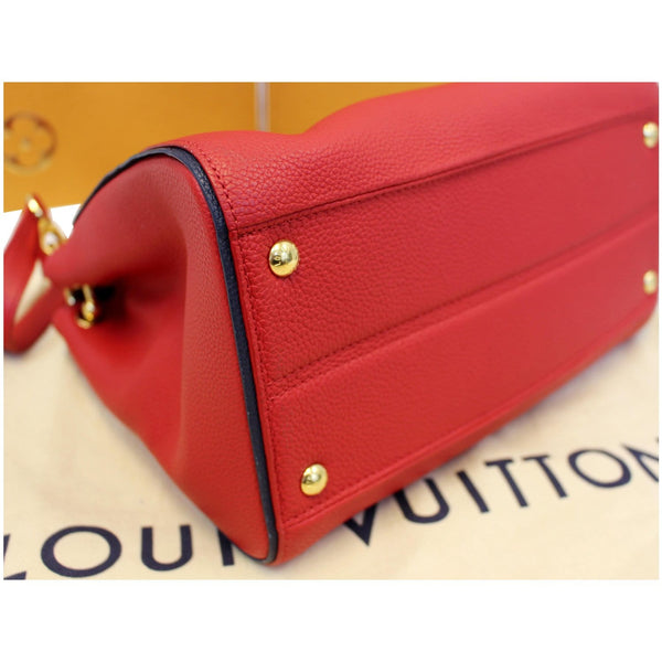 LOUIS VUITTON Double V Grained Leather Monogram Shoulder Bag Rubis-US